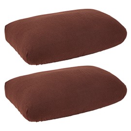 Juvale 2 Pack Stretch Outdoor Cushion Covers for Patio Furniture and Sofas, Reversible (Medium, Dark Brown)