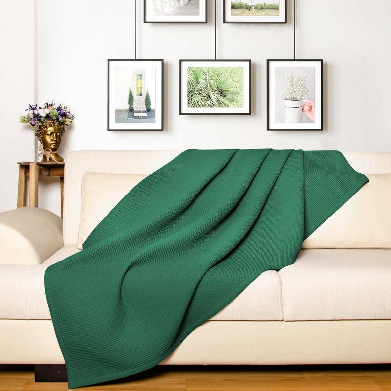 LAYNENBURG Premium Bedspread, 150 x 200 cm, Waffle Piqué, 100%