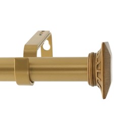 Urbanest 1-inch Diameter Crespa Adjustable Single Drapery Curtain Rod, 48-inch to 84-inch, Renaissance Gold