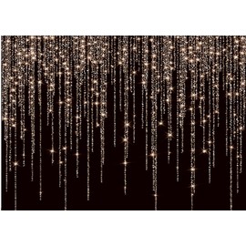CHAIYA 7x5ft Glitter Rose Gold and Black Backdrop Birthday Backdrop Women Bridal Shower Kids Portraits Backdrop Baby Shower Party Decorations Banner New Year Party Backdrop