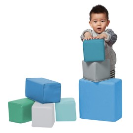 ECR4Kids Softzone Foam Big Building Blocks, Soft Play for Kids (7-Piece Set), Toddler blocks, Contemporary
