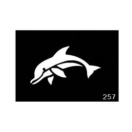 Pochoir pour le Corps format 3'' X 4'' #257 Dauphin