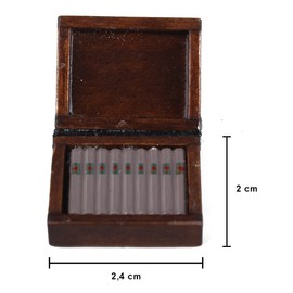 Gutshof miniaturen Dollhouse 1:12 Mini Cigar Box Cigar Box Wooden Box Dollhouse Accessories