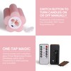 Girimax Pink Flameless Pillar Candles with Remote, Flickering LED Wax
