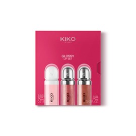 KIKO Milano Glossy Lip Set, Make-Up Set: 2 Moisturising Lip Glosses And 1 Perfecting Lip Cream