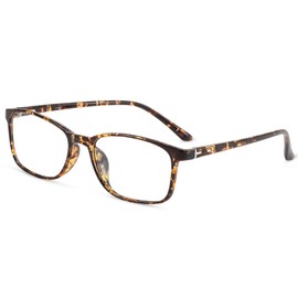 ANRRI Non Prescription Glasses for Women Clear Lens Classic Square Tortoise Frame Eyewear Men