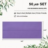 50 Pack #10 Business Envelopes, Self Seal Standard Purple Envelopes