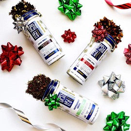 Tiesta Tea - Holiday Tin Set, Loose Leaf Tea Set, High to No Caffeine, Variety Pack with Black, Fruit & Herbal Tea Tins, Natural Ingredients, Tea Assortment