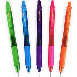 Pentel - Energel X BL107 Retractable Gel Rollerball Pens - 0.7mm - Pack of 5 - Tropical Set