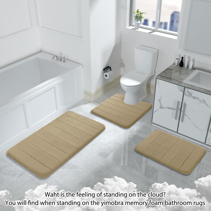 Yimobra Memory Foam Bath Mat Large Size, 92 x 61