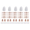 65Pcs Plasma Cutting Consumables Ceramic Copper Plasma Cutter Tips Kit