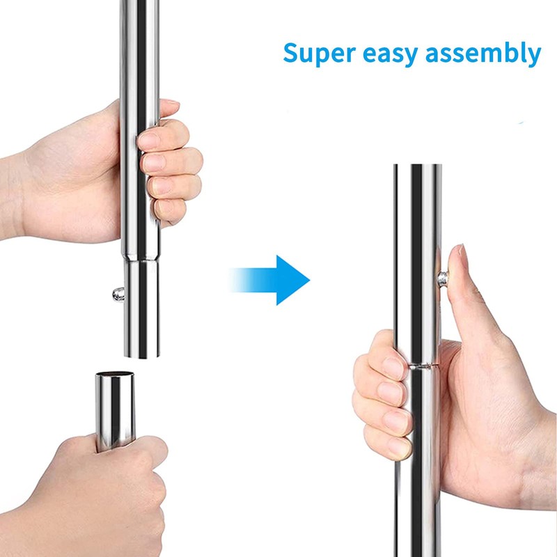 Simple Trending Double Rod Clothing Garment Rack, Rolling Clothes Organizer