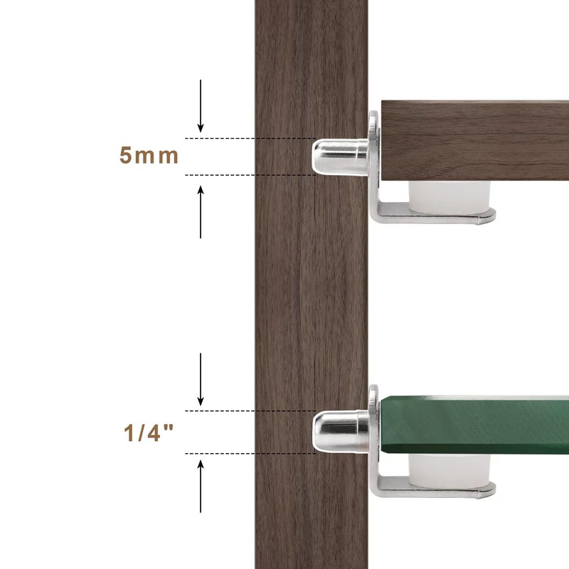 Keenkee 5mm 1/4 Inch Cabinet Shelf Support Pegs Metal Shelving
