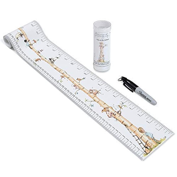 Talltape (Tree of Life), portable, roll-up bar plus 1 Sharpie mini marker pen to measure children from birth to adulthood