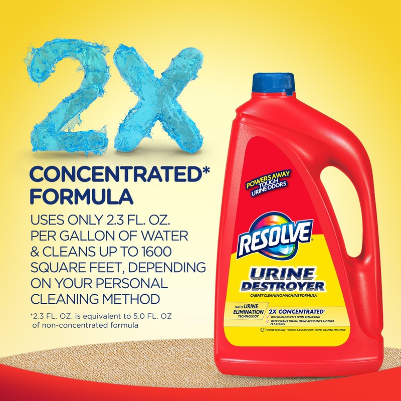 Resolve Carpet Concentrate for Steam Urine Destroyer, Carpet Cleaner Solution,