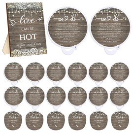 Wedding Fans for Guests Wedding Party Favors Rustic Folding Hand Fans Portable Handheld Fans with Storage Bag and 1 Pcs Wedding Table Sign for Wedding Bridal Shower Party Favors (25)