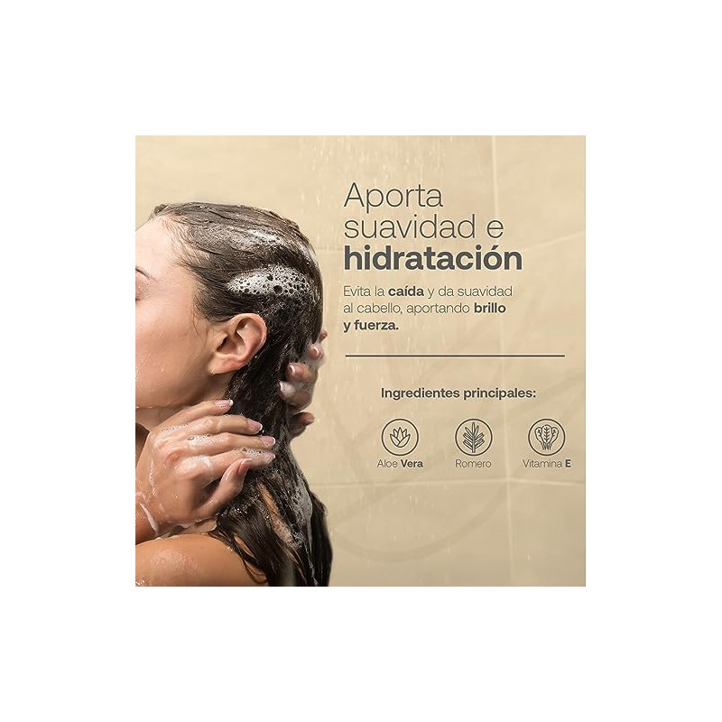 Shampoo Natural de 800 ml. Sin Sulfatos Ni Parabenos con