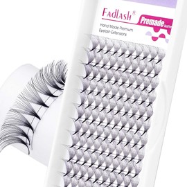 FADLASH Premade Lash Fans C Curl Premade Fans Eyelash Extensions 14D 0.07 Volume Lash Fans Premade Handmade Premade Lash Extensions Fans (14D-0.07C-12mm)