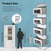 BrilliantJo Over Door Storage Organiser, 4 Pockets Soft Fabric Hanging