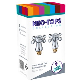 Cross Head Chrome Plated Tap Conversion Kit, Silver, 0.5-Inch