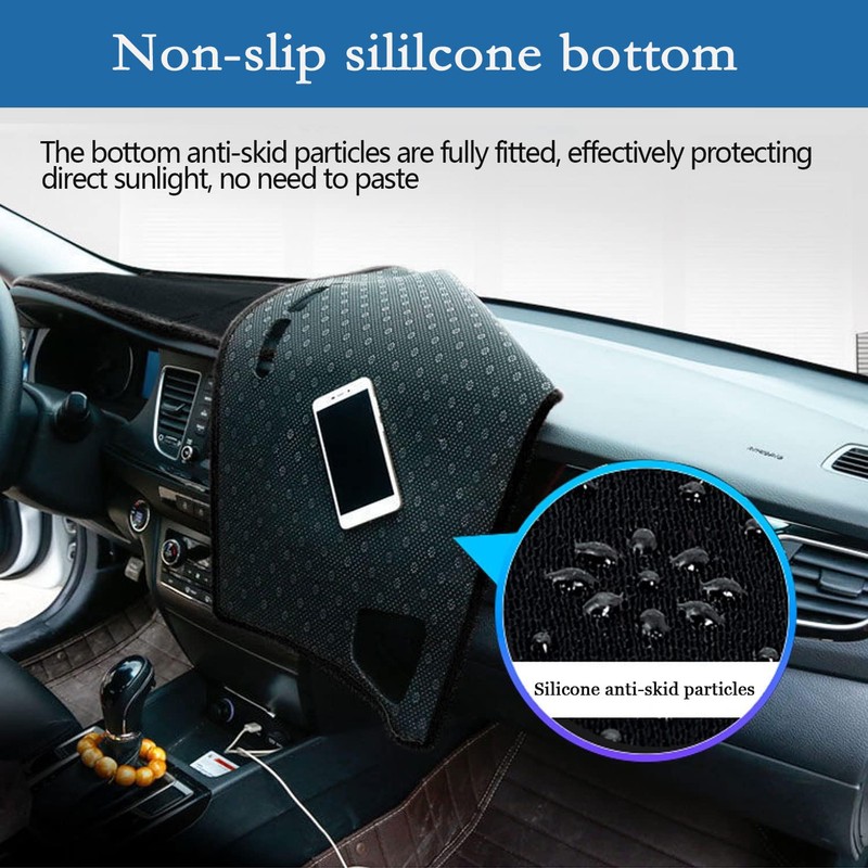 IIKSDII Dashboard Cover Mat for Kia Forte 2019-2023 2024 Accessories