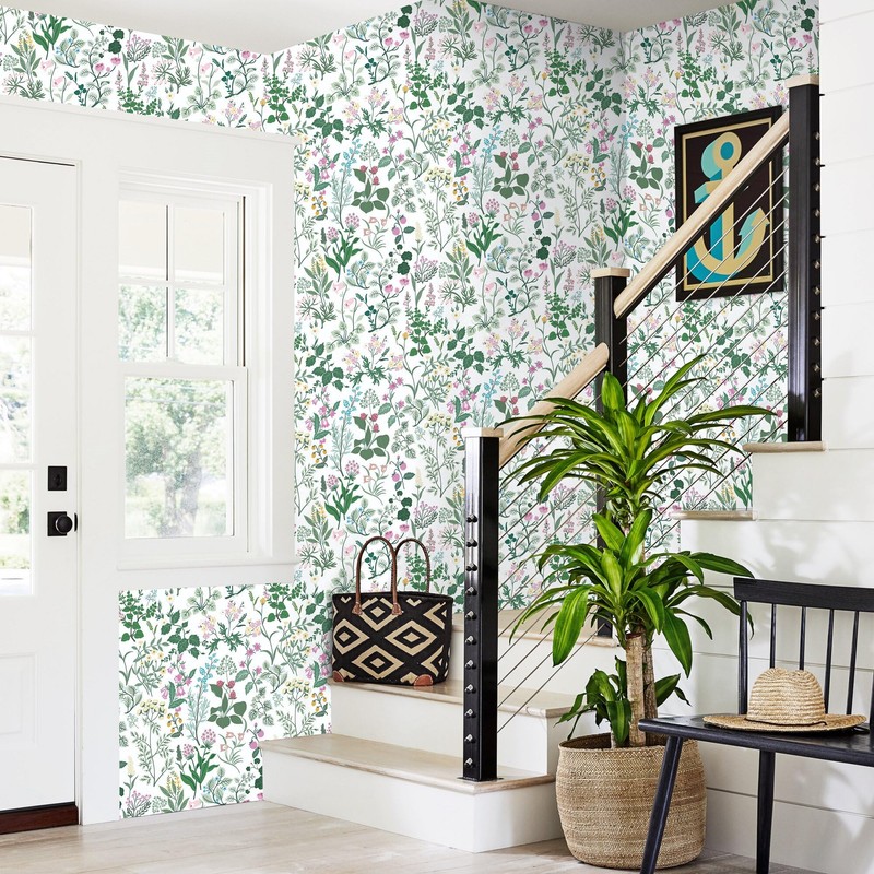 Dimoon 17.3''x236.2''Peel and Stick Wallpaper Renter Friendly Contact Paper Floral