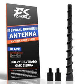 7" Short Rubber Antenna for Truck - Antenna Chevy Silverado GMC Sierra (Year 1999-2025), Chevy Silverado 1500 Accessories, GMC Sierra Accessories, Car Antenna Replacement, Antena para Carro, Black