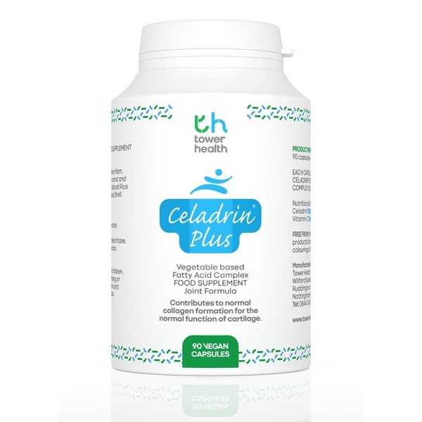 Celadrin Capsules 1500mg - Celadrin Plus for Muscle and Joint Pain | Prevents Further Tissue & Joint Damage | Potent Anti Inflammatory Supplement | 90 Vegan Friendly Capsules