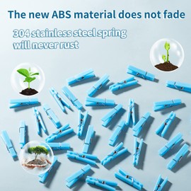 50 PCS Small Transparent Plastic Tool Paper Clips Clothespins Clip Clothing Line Clip Photo Clips 1.4 x 0.25 Inch Mini Clothespins Baby Shower Clothing Pins Plastic Small Clips for Party (Green)