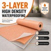 Professional Waterproofing Membrane for Shower, 3.8Ft x 33Ft (125 Sq