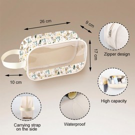 Life is Better with Champagne Makeup Bag Girls Wine Trip Gift Bachelorette Party Clear Cosmetic Pouch (Champagne MB UK2)