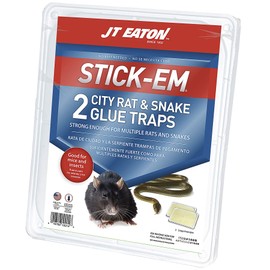 Stick-Em City Rat and Snake Glue Traps – Extra Large, Professional-Strength Rodent & Reptile Control – Non-Toxic, Ready-to-Use, Indoor & Outdoor Use