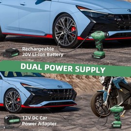 ALTOCRAFT USA 20V Max/12V DC Portable Cordless Dual Power Tire Inflator