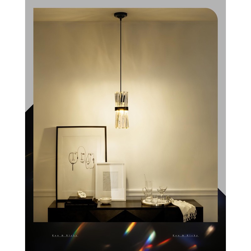 Ken & Ricky Crystal Pendant Lights, Modern Pendant Lights Kitchen