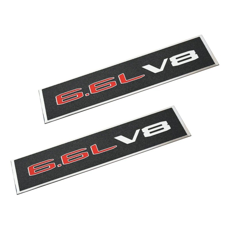 Emblema V8 De Metal Para Gmc Sierra Chevy Silverado2021 Negro
