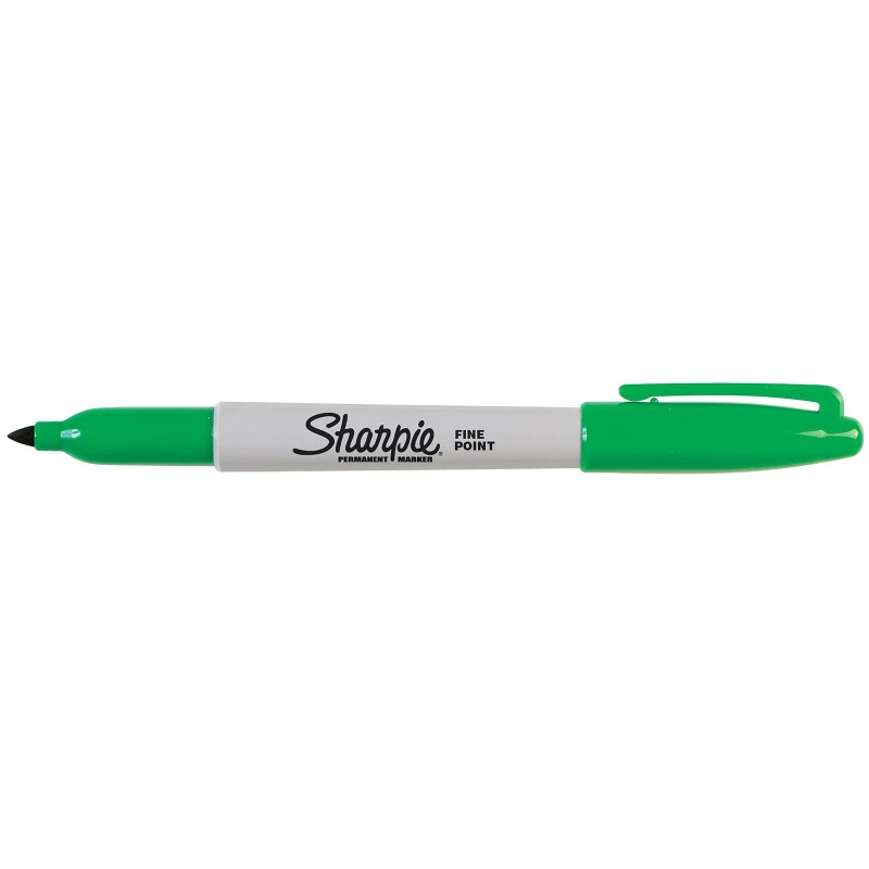 SHARPIE Green Sharpie Permanent Markers 2 Count Fine Point Vibrant