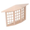 1/12 Dollhouse Bay Window Exquisite Miniature Wooden 45 Degree Corner
