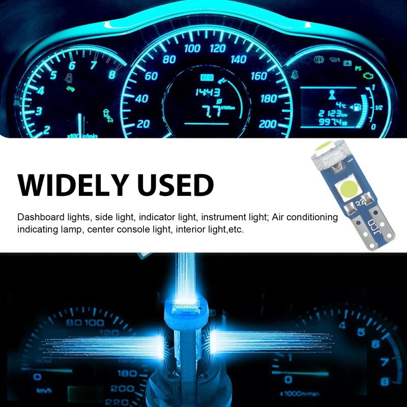 MOXRUQ 20 PCS T5 Led Bulbs Dash Lights, 37 74