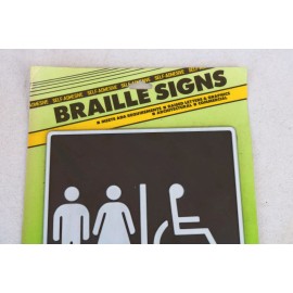 SIGN Sign MEN and WOMEN nice ADA Braille Handicapped Accessible Restroom 6x9 WH
