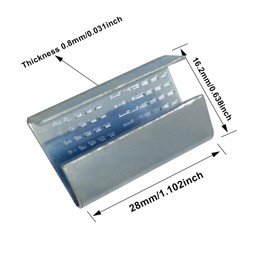 NVOYAJUAN 5/8" Open Serrated Strapping Crimp Seals for Polyester Poly Polypropylene Strapping Banding Metal Clips (Pack of 500)