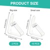 Xumann 12 Pcs Table Cloth Clip, 2 Size Clear Tablecloth