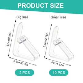 Xumann 12 Pcs Table Cloth Clip, 2 Size Clear Tablecloth Clips for Indoor Outdoor