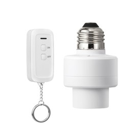 DEWENWILS Remote Control Light Socket, Wireless Remote Control Lamp Bulb Socket with Switch for Pull Chain Light Fixtures, 100FT Range, No Wiring Needed, ETL Listed(Shorter Version)