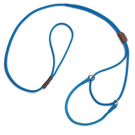 Mendota Pet Show Martingale Style Leash - Leash & Collar Combo, Made in The USA - Blue, 12 in x 1/8 in x 40 in