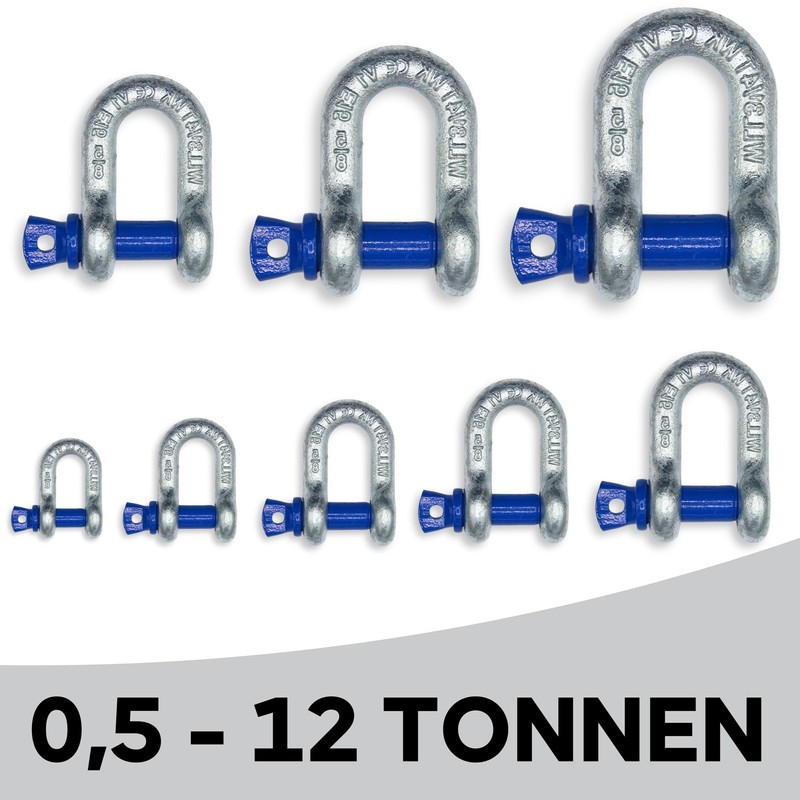 Shackle straight 0.5 t - 12 t | Shackle set