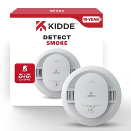 Kidde Smoke Detector, 10-Year Battery Powered, LED Warning Light Indicators