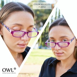 OWL 5 Pack Reading Glasses Womens Stylish Colorful Assorted Readers 3.25
