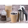 NYHI Set of 100 Brown Disposable Paper Cups with White