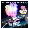 6pc Antifaz Flores Fiesta Máscara Carnaval Cosplay Halloween Floreado /led