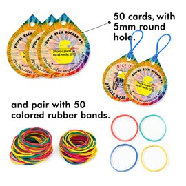 Ducked Tags | You've Been Ducked | 2.5 x 2.05 Card Size 50 Pack Duck Duck Tags Duck Duck Ducking Game Card | Water Drop Shape Design,with Hole and Rubber Bands